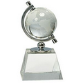 Crystal Globe Award w/ Clear Pedestal (6")